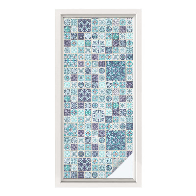 Fensterfolie Sichtschutz Blumenfliesen