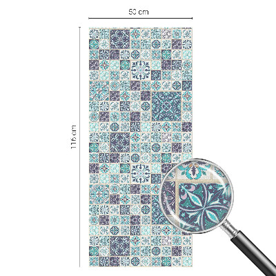 Fensterfolie Sichtschutz Blumenfliesen