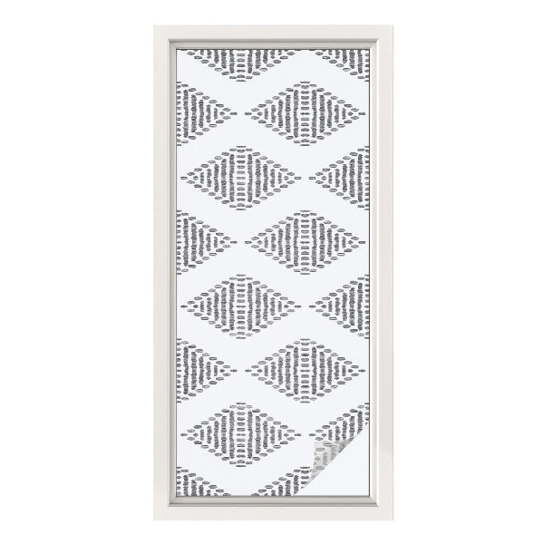 Sichtschutz Klebefolie Buntglasoptik Geometrische Rauten