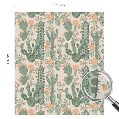 Sichtschutz Klebefolie Buntglasoptik Grüne Sukkulenten