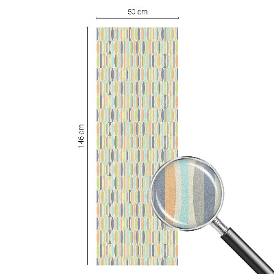 Sichtschutzfolie Fenster Buntglasoptik Ovale Muster