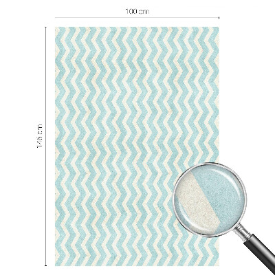 Klebefolie Fenster Sichtschutz Blauer Zickzack