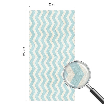 Klebefolie Fenster Sichtschutz Blauer Zickzack