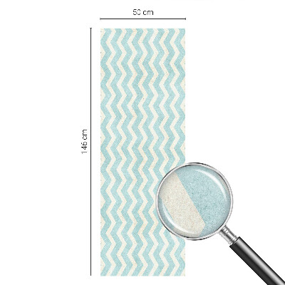 Klebefolie Fenster Sichtschutz Blauer Zickzack