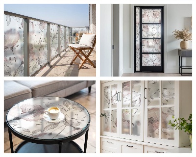 Fensterfolie Sichtschutz Rosenblätter