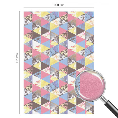 Sichtschutz Klebefolie Buntglasoptik Bunte Dreiecke