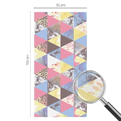 Sichtschutz Klebefolie Buntglasoptik Bunte Dreiecke