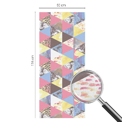 Sichtschutz Klebefolie Buntglasoptik Bunte Dreiecke