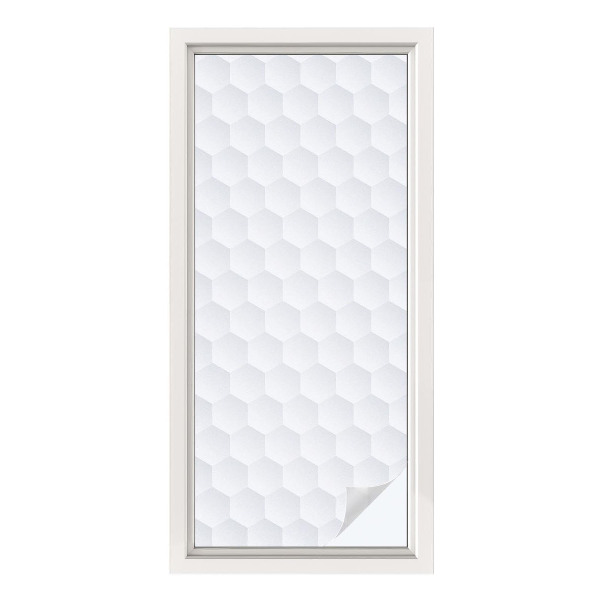 Sichtschutzfolie Fenster Buntglasoptik Weißes Mosaik