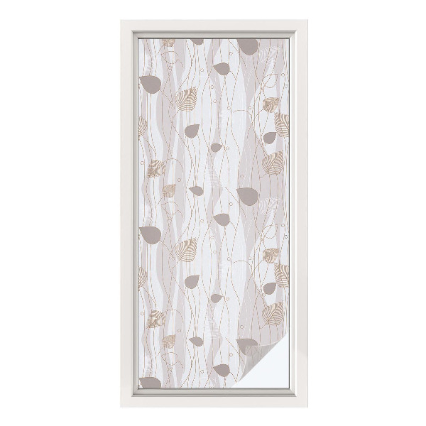 Sichtschutz Klebefolie Buntglasoptik Elegante Blätter