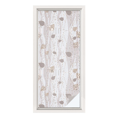 Sichtschutz Klebefolie Buntglasoptik Elegante Blätter