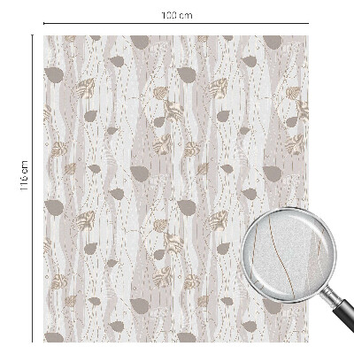 Sichtschutz Klebefolie Buntglasoptik Elegante Blätter