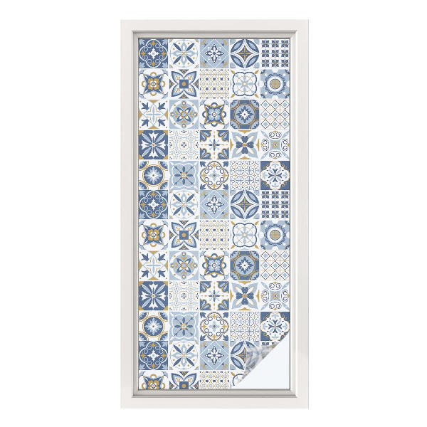 Sichtschutz Klebefolie Buntglasoptik Mosaikfliesen