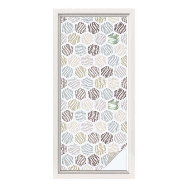 Folie für Fenster blickdicht Geometrische Wellen