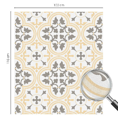 Sichtschutzfolie Fenster Buntglasoptik Pflanzenmuster