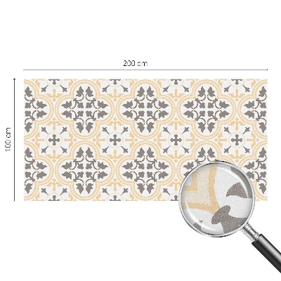 Sichtschutzfolie Fenster Buntglasoptik Pflanzenmuster