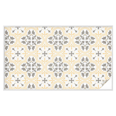 Sichtschutzfolie Fenster Buntglasoptik Pflanzenmuster