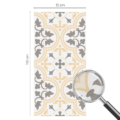 Sichtschutzfolie Fenster Buntglasoptik Pflanzenmuster