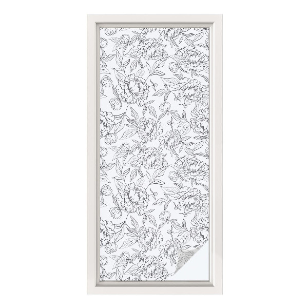 Folie für Fenster blickdicht Blumenmotiv