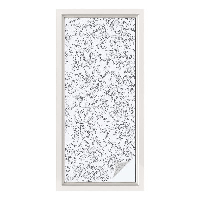 Folie für Fenster blickdicht Blumenmotiv