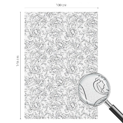 Folie für Fenster blickdicht Blumenmotiv