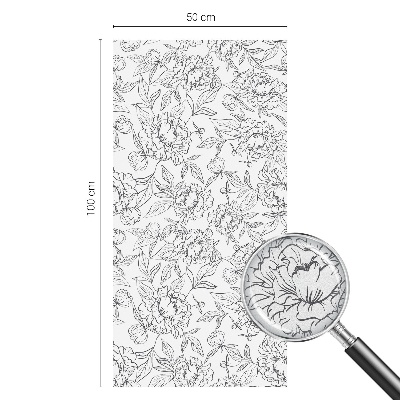 Folie für Fenster blickdicht Blumenmotiv