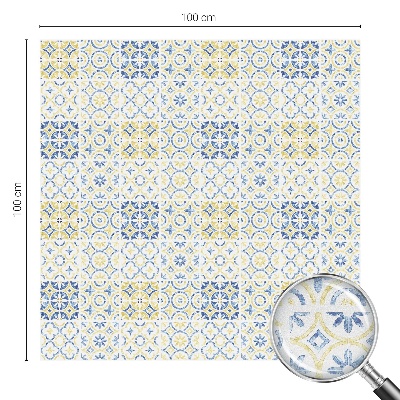 Sichtschutzfolie Fenster Buntglasoptik Klassische Fliesen