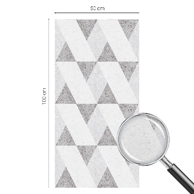 Sichtschutz Klebefolie Buntglasoptik Graue Dreiecke