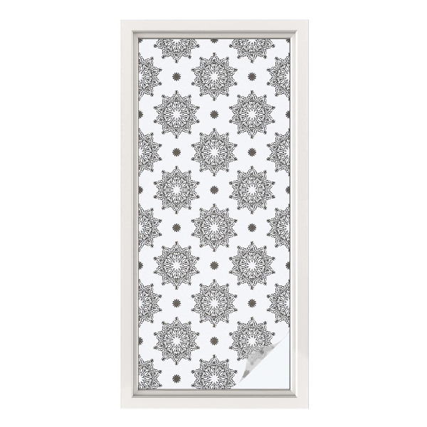 Sichtschutzfolie Fenster Buntglasoptik Klassische Rosetten