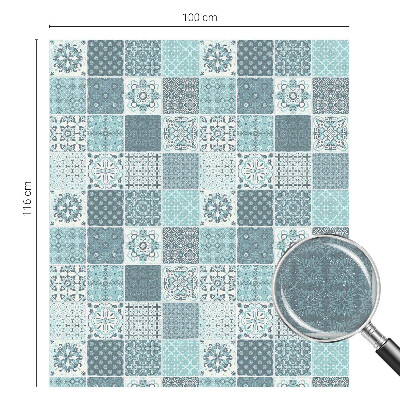 Sichtschutzfolie Fenster Buntglasoptik Boho-Fliesen