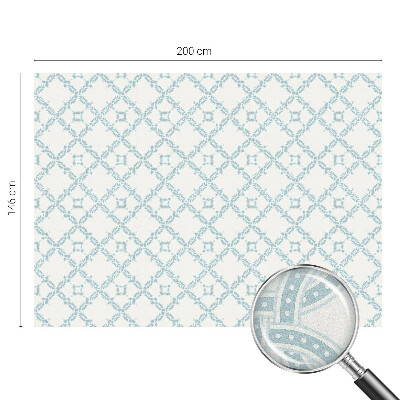 Sichtschutz Klebefolie Buntglasoptik Blaue Geometrie