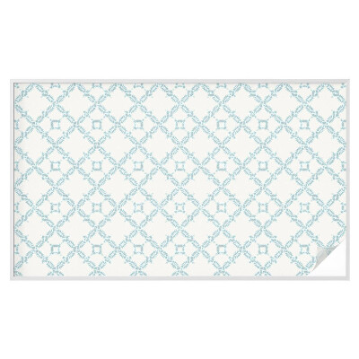 Sichtschutz Klebefolie Buntglasoptik Blaue Geometrie