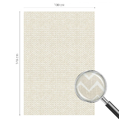 Sichtschutz Klebefolie Buntglasoptik Beige Zickzack