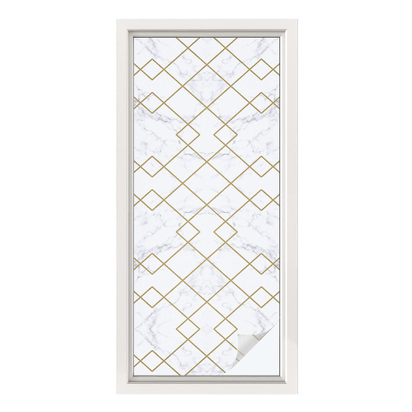 Sichtschutzfolie Fenster Buntglasoptik Geometrische Linien