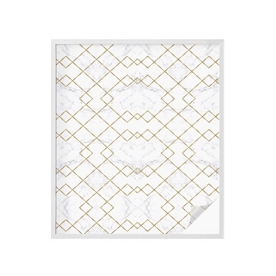 Sichtschutzfolie Fenster Buntglasoptik Geometrische Linien