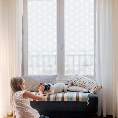 Folie für Fenster blickdicht Zarte Kreuze