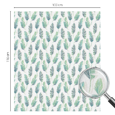 Sichtschutz Klebefolie Buntglasoptik Tropische Blätter