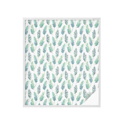 Sichtschutz Klebefolie Buntglasoptik Tropische Blätter