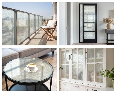 Sichtschutzfolie Fenster Buntglasoptik Harmonisches Muster