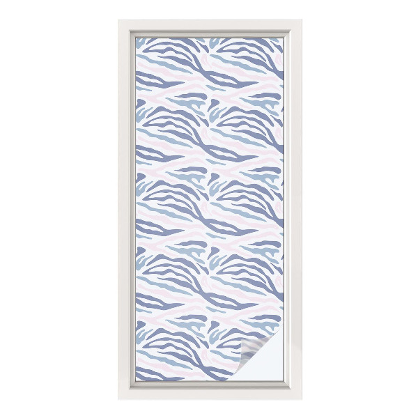 Sichtschutz Klebefolie Buntglasoptik Zebra-Muster
