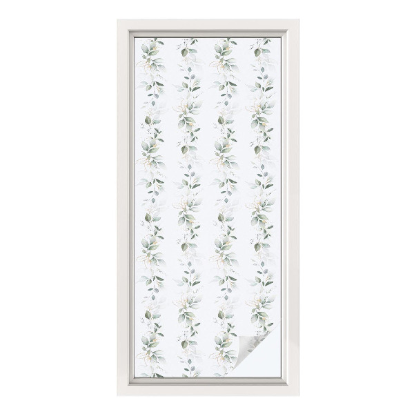 Sichtschutzfolie Fenster Buntglasoptik Pflanzenzauber