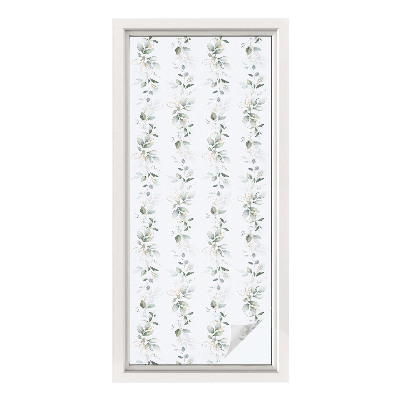 Sichtschutzfolie Fenster Buntglasoptik Pflanzenzauber