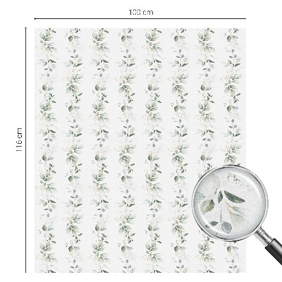 Sichtschutzfolie Fenster Buntglasoptik Pflanzenzauber