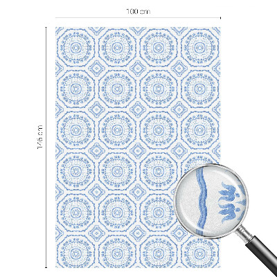 Sichtschutzfolie Fenster Buntglasoptik Blumenschmuck