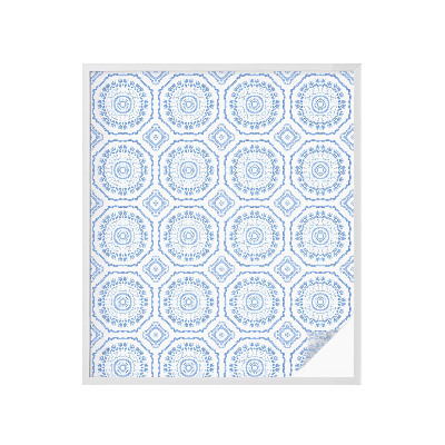 Sichtschutzfolie Fenster Buntglasoptik Blumenschmuck