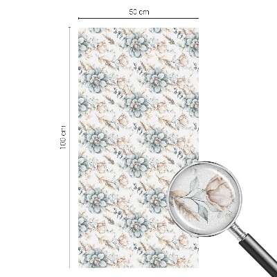 Sichtschutzfolie Fenster Buntglasoptik Florale Eleganz