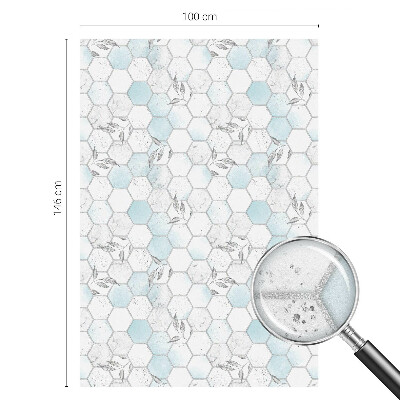 Folie für Fenster blickdicht Blattkacheln