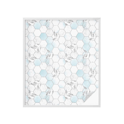 Folie für Fenster blickdicht Blattkacheln