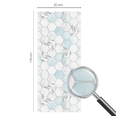 Folie für Fenster blickdicht Blattkacheln