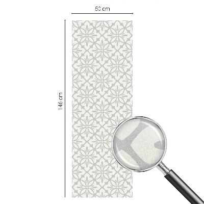 Sichtschutz Klebefolie Buntglasoptik Blumenrosetten